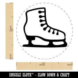 Ice Skating Figure Skates Rubber Stamp for Stamping Crafting Planners - 1 Inch Medium