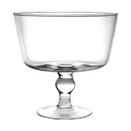 Barski Glass - Trifle Bowl - 8.75" Height - 120 Oz. Fluid Capacity - Beautifully Structured - Made in Europe