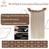 Hetto Weft Hair Extensions Human Hair Blonde Double Weft Human