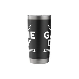 Game Day, Fun Ice Hockey Puck and Sticks for Sport Lovers Stainless Steel Insulated Tumbler