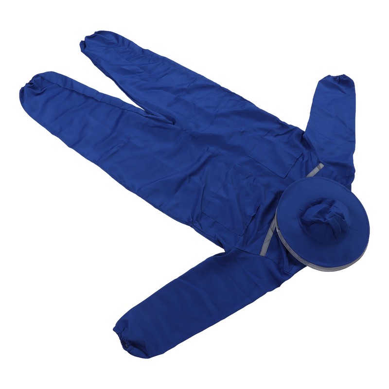 Bee Suit Rubber One Piece Designed Blue Unisex Beekeeping Clothing