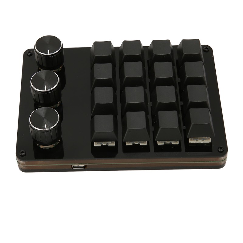 Programmable Keypad 16 Keys 3 Knobs Blue Switch Mechanical Hot