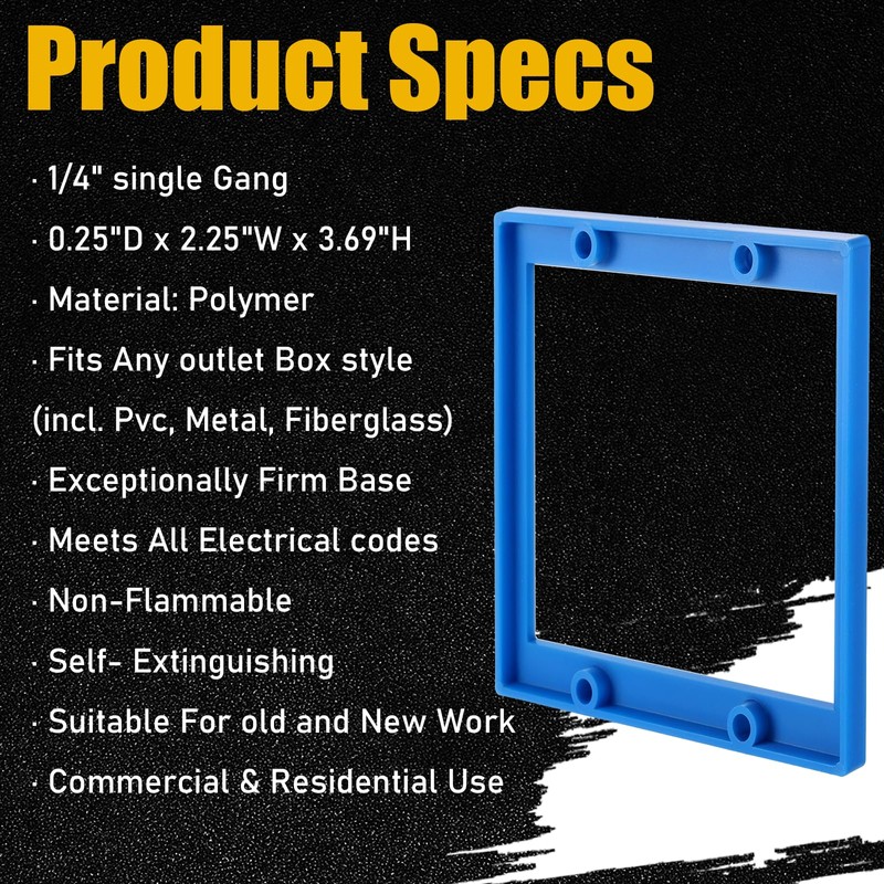 6Pcs Double Gang Outlet Box Extender Electrical Box Extenders with