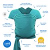 Izmi Baby Wrap (2.3kg-9kg), Bamboo Fabric, Ideal For Newborns, Teal