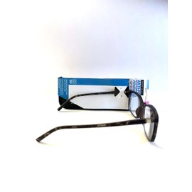 Foster Grant reading glasses, anti-fog with blue light lenses Eric charcoal, color square shape thinner, lightweight +2.50