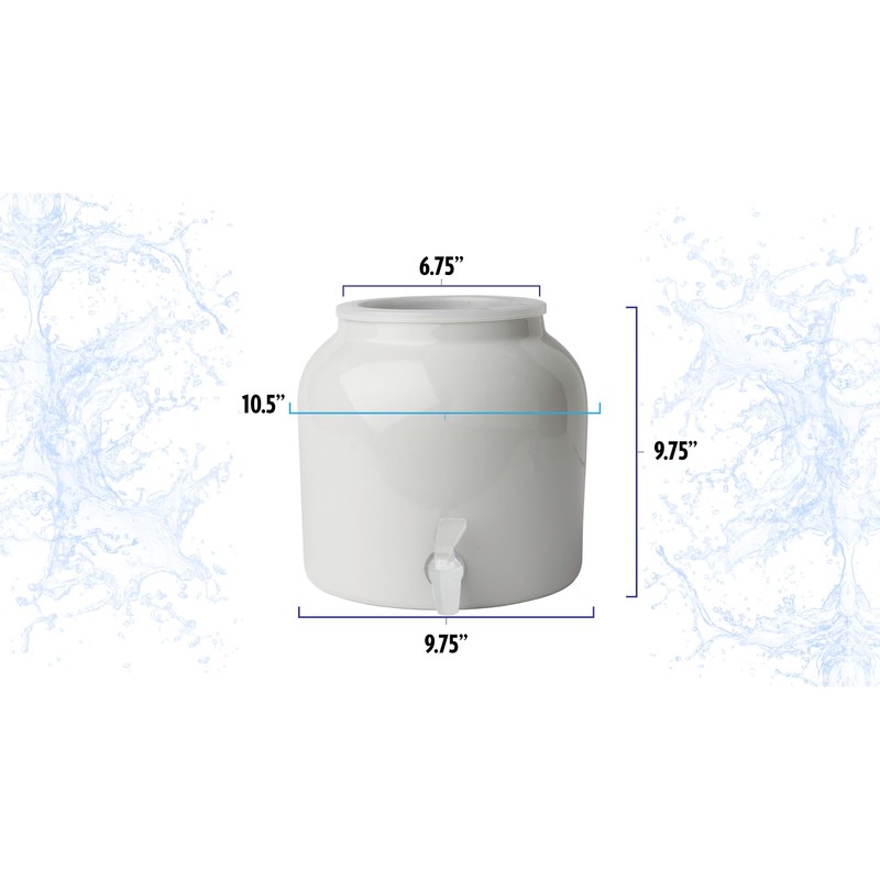 New Wave Enviro Porcelain Water Dispenser, Classic White