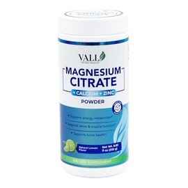 Magnesium Citrate Lemon Flavor - 8.8 oz (250 g) | Sugar-Free, Supports Energy, Bone & Nerve Function