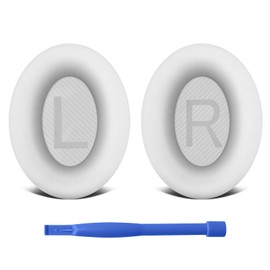 Replacement Ear Pads for Bose QuietComfort 35-II Headphones Earpads with Soft Protein Leather and Soundproofing Foam for Bose QC 35ii/35/25/15 QC2/Ae2 (White)