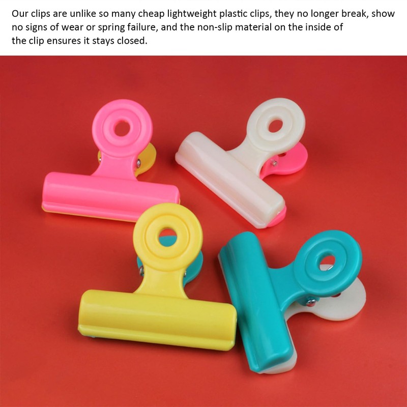 DHSBGWSX Pack of 10 Spliced Color Clips Snack Locking Clips