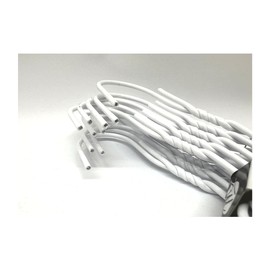 White Plastic Coated Drip Dry Wire Coat Clothes Hangers 16" (40.5Cm) Wide – 10PC