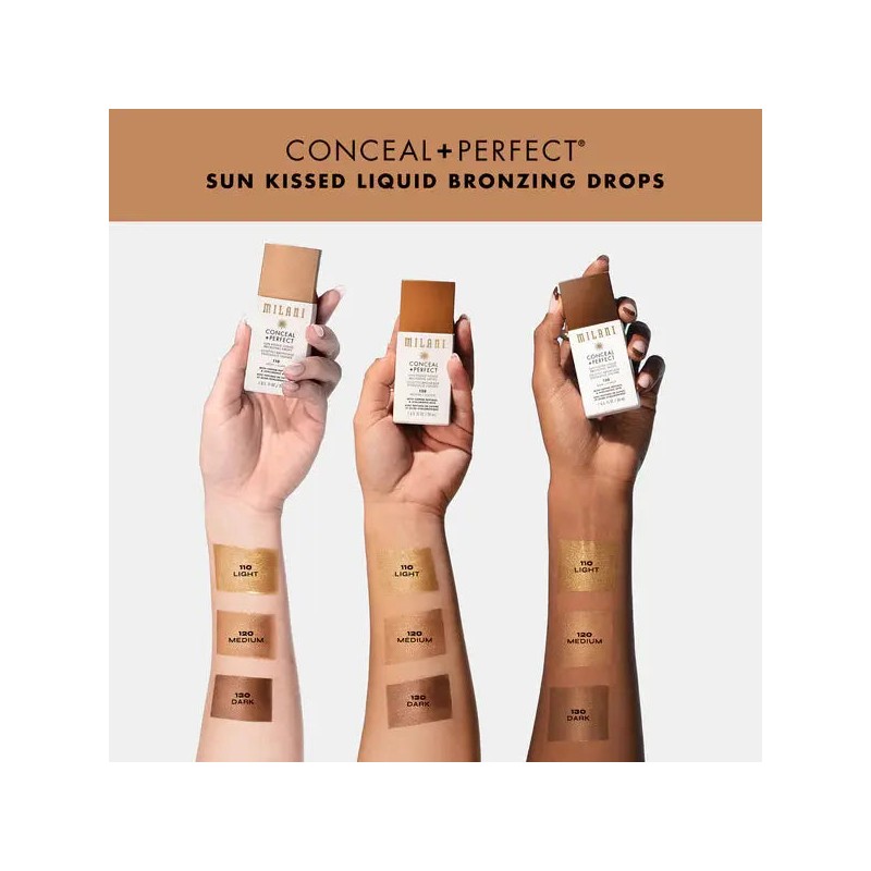 Milani Conceal + Perfect Sun Kissed Liquid Bronzing Drops 130