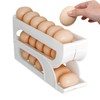 Egg Dispenser for Refrigerator | 3 Tiers Rolling Egg Dispenser