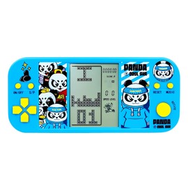 TAQY Panda Cartoon Retro Block Game Console 26 Brick Games 2574 Levels Adjustable Speed/Difficulty Electronic Hand Game for Children Tank Battle Puzzle Toy Gifts (HBlue)