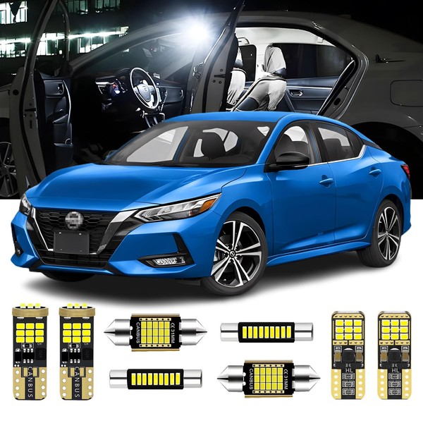 AENVTOL 11 Pieces LED Interior Lights Kit Replacement for Nissan