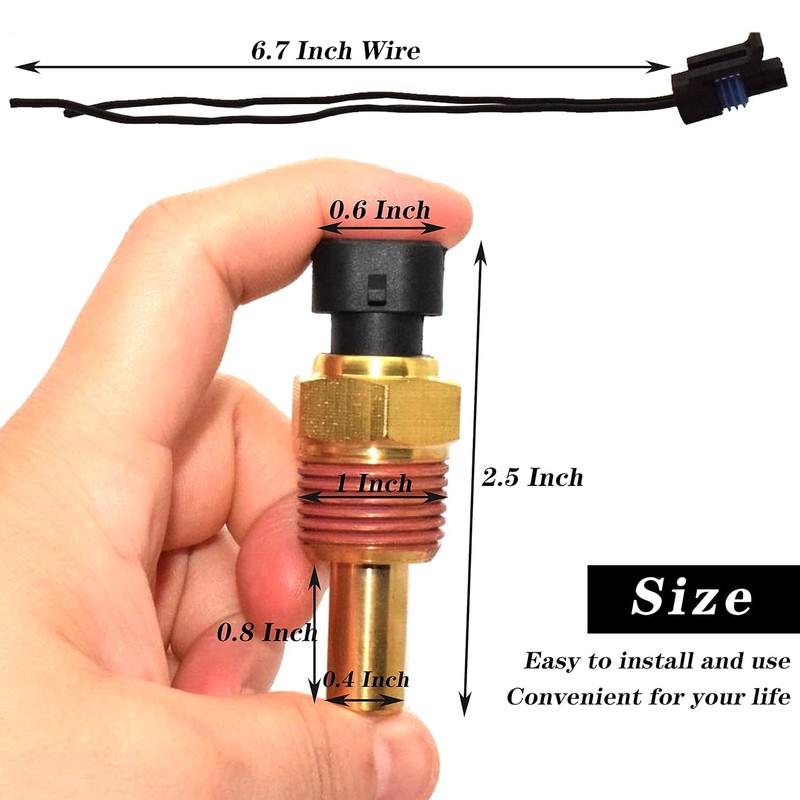 LesNau Differential Oil Temperature Sensor with Connector Pigtail Plug Q21-1002