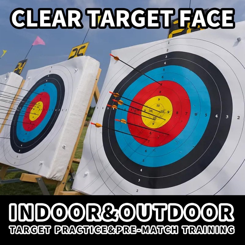 LONGBOWMAKER 60 * 60cm Archery Targets 20pcs Backyard Clear Targets