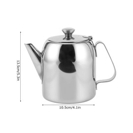 Teapot Stainless Steel, 32oz Approx 850ml Cold Water Tea Pot Coffee Pot Kettle Cold Water Teapot Jug for Home Hotel Restaurant Office Cafe (Sliver)