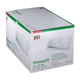 Vliwasoft Non-Woven Sterile Dressings, 4 Ply, 50 x 5 Dressings (10 x 10 cm)