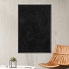 SIGNWIN Framed Canvas Print Wall Art Geometric Dark Black 3D