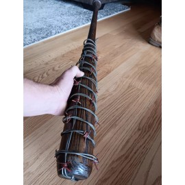 Unbranded Dark Brown "LUCILLE" Negan's Replica Barbed Baseball Bat! The Walking Dead