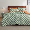 Bedsure Comforter Set Queen Size - Checkered Bedding Comforter Set