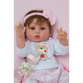 Kaydora Realistic Reborn Baby Dolls - 18 Inch Real Life Baby Girl, Toddler Doll with Full Body Vinyl, Newborn Lifelike Weighted Doll for Ages 3+ Gift