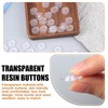 Pack of 50 Transparent Buttons, 15 mm Reversible Buttons for