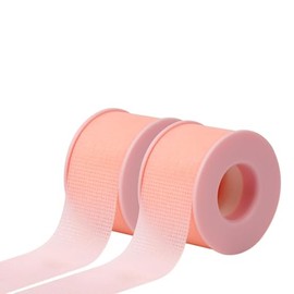 Lash Tape Eyelash Extensions Silicone Tape for Lift/Make up Latex Free Tape for Sensitive Skin Breathable Micro Eyelash Extension Supplies（1 in x 4yd，2Rolls Pink）
