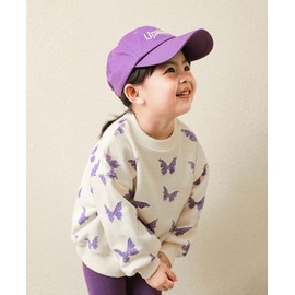 KISLOVE Girls Jumper Sweatshirt for Toddler Casual Top Embroidery Clothes for Girls,Beige Butterfly,3 Years