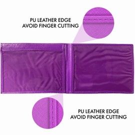 Woodland Leathers Disabled Badge and Timer Holder, Pu Leather Disabled Badge Holder Wallet Protector, Blue Badge Holder Wallet for Car Protector Hologram Safe Disabled Badge Holder (Purple)