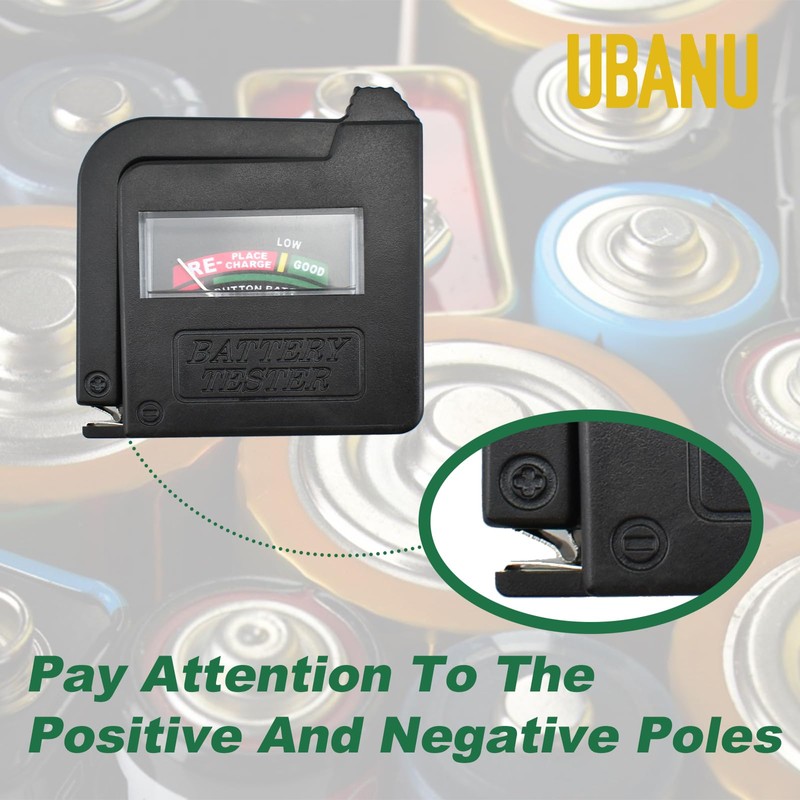 UBANU 1Pc BT-860 Universal Small Battery Volt Tester Checker, High