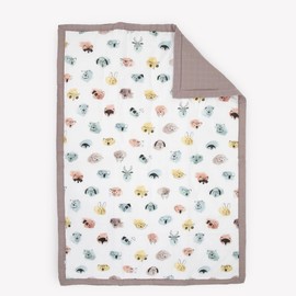 Little Unicorn Lofty Comforter Blanket | Super Soft & Breathable Muslin Fabric| Great for Play & Bedtime Blanket (Watercolor Critters)