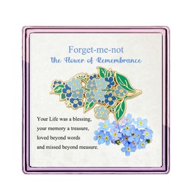 Forget Me Not Flowers Brooch Pin Forget Me Nots Jewelry Forget Me Not Seeds Memorial Forget Me Not Gifts Memorial Keepsake, Medium, no, no gemstone