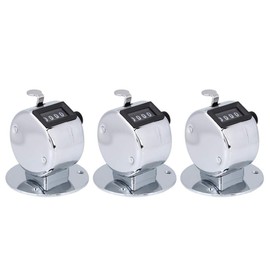 Bnineteenteam - Contadores de mano (3 unidades, contador mecánico de 4 dígitos, contador de mano con números de clic, contador de clicker para juegos deportivos y golf