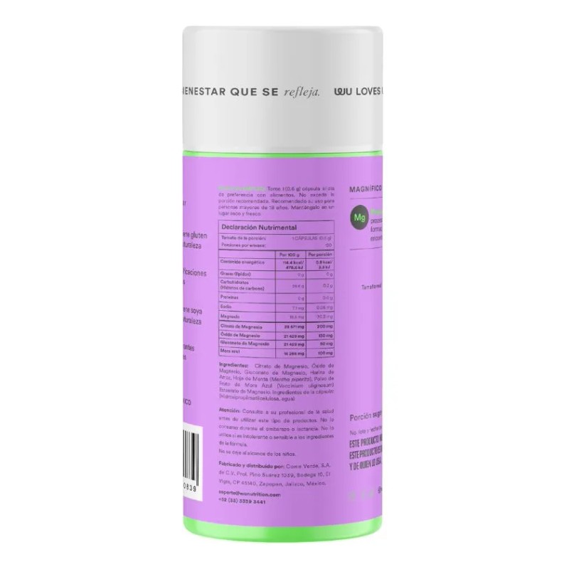 Magnífico | Citrato De Magnesio | Wu | Premium Sabor