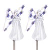 2 Pack LED Solar Angel Lights Solar Powered White Light