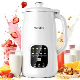 8 in 1 Nut Milk Maker Machine, 40oz Soy Milk Maker Blender, Homemade Soy Milk, Oat Milk, Almond Milk, Juice, Plant Based and Non Dairy Beverages, 12H 