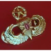 Coastal Artillery GOLD Master Jump Wing Badge Parachute Military US