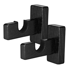 Generic 1 Pair Hockey Stick Wall Mount Rack Rustic Wood Display Holder for Ice Hockey Sticks Space Saving Organizer with Easy Installation for Stylish Home Decor