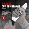 cut resistant gloves (Grey|PU Coated, Medium)