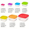 Square Food Storage Containers, 14-Piece Set, BPA Free, Airtight Lids,