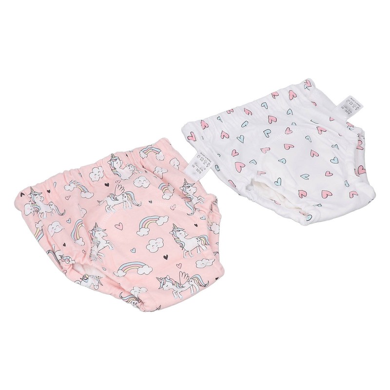 2 Pcs Toddler Training Pant Cotton Strong Absorbent Washable Reusable