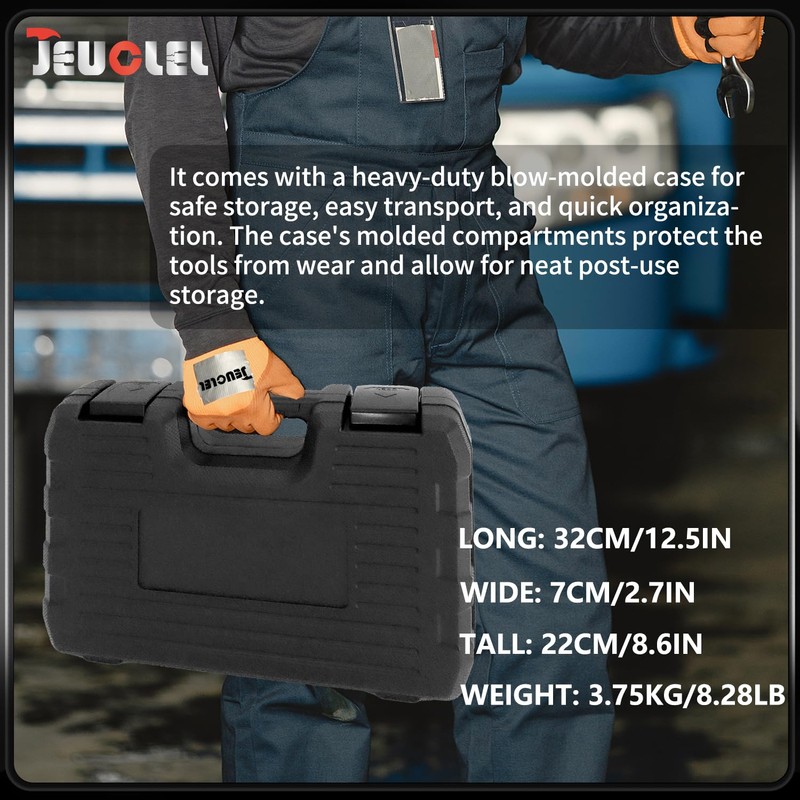 JEUCLEL 18PCS Suspension Shock Absorber Strut Nut Removal Tool Socket