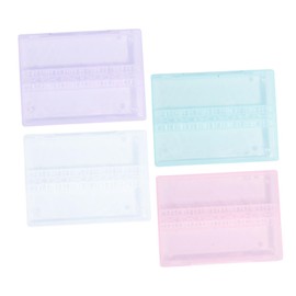 OHPHCALL 4pcs Mini Storage Box for Nail Drill Bits Tool Organizer for Manicure Compact Empty Case for Grinding for Nail Art Display and Salon Use