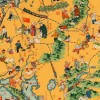 Large Vintage Japanese World MAP by Keizo Shimada of Japan