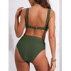CUPSHE Bikini Set for Women Two Piece Swimsuits High Waisted