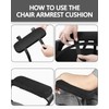 Office Chair Armrest Pads Covers, Black Arm Rest Pad, Foam