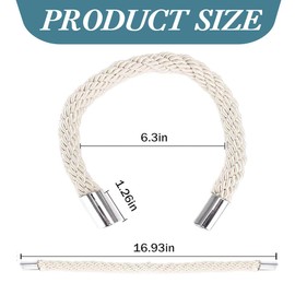 SULIUDAJI Pack of 2 Magnetic Curtain Tiebacks, Tiebacks for Curtains with Magnet, Curtain Holders, Curtain Holders, Decoration Curtains Accessories, Beige