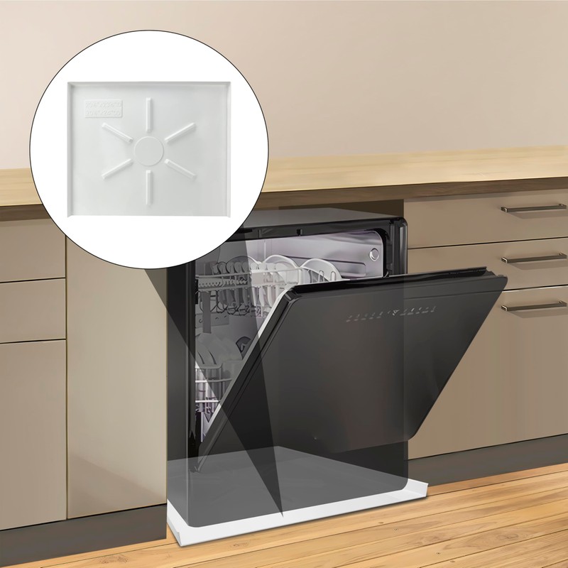 Dishwasher Drain Pan-Protect Floor and Cabinets, Walls, with Front Opening