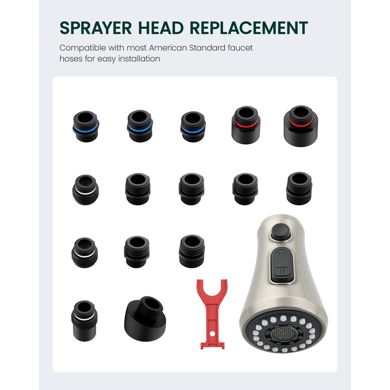HEISOK Pull Down Spray Head for Kitchen Faucet - Kitchen